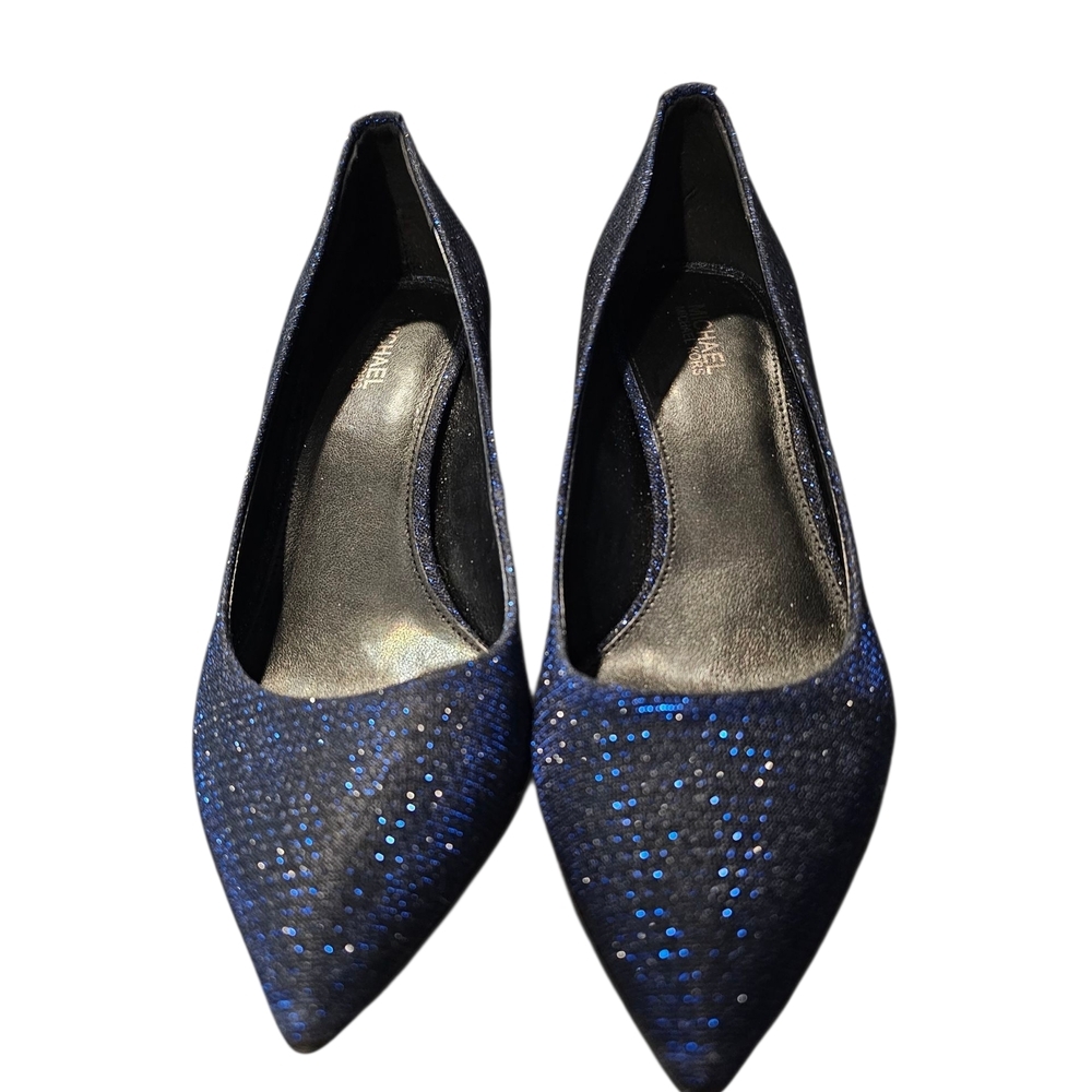 Michael Kors Blue Rhinestone Heels Sz 6